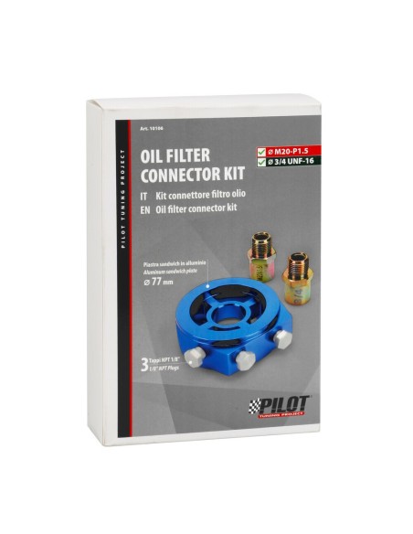 Kit raccordo filtri olio per innesto 3 sensori