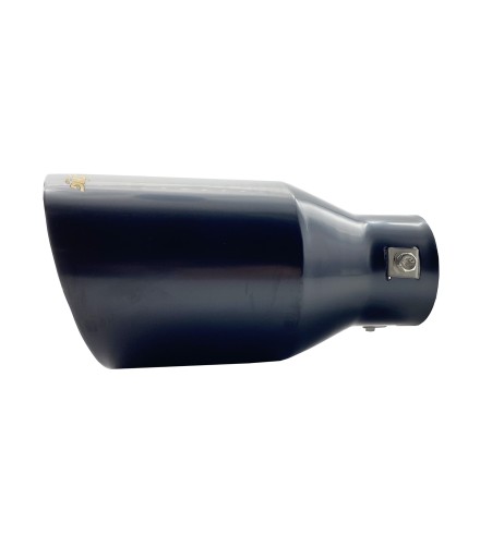 Terminale scarico universale inox nero singolo 38 63mm TRX 106N