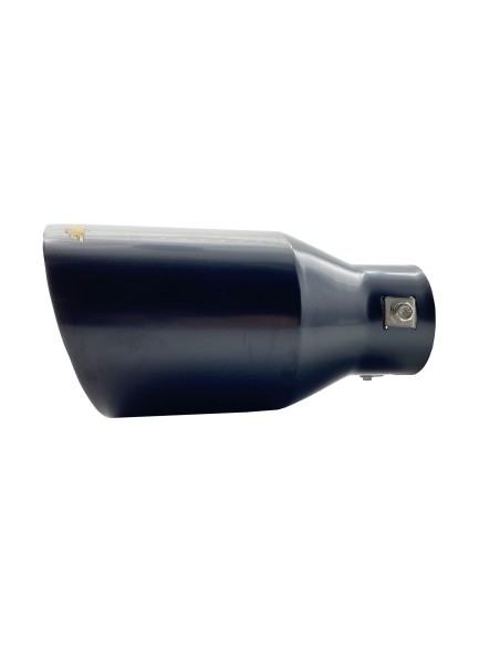 Terminale scarico universale inox nero singolo 38 63mm TRX 106N