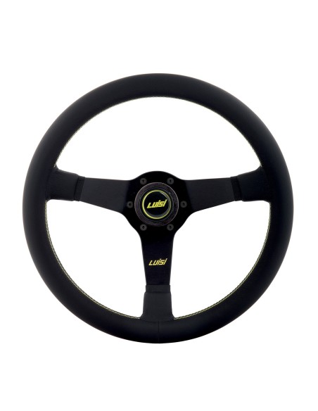 Volante universale Luisi Mirage 350mm in pelle nera