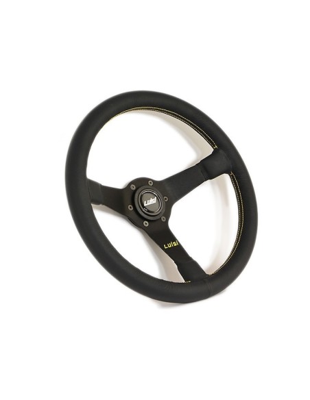 Volante universale Luisi Mirage 350mm in pelle nera