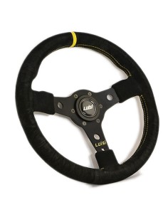 Volante universale Luisi Racing Corsa 350mm in camoscio nero 2