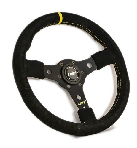Volante universale Luisi Racing Corsa 350mm in camoscio nero