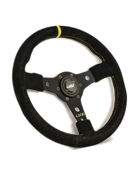Volante universale Luisi Racing Corsa 350mm in camoscio nero