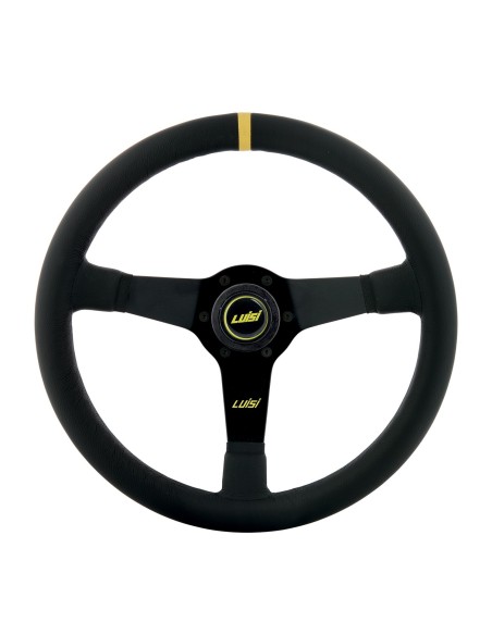 Volante universale Luisi Mirage Corsa 350mm in pelle nera
