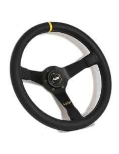 Volante universale Luisi Mirage Corsa 350mm in pelle nera 2