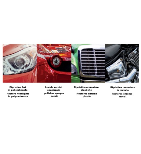 Spray per ripristino fari in policarbonato ingialliti 400ml Simoni Racing