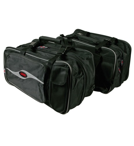 Coppia borse laterali espandibili universali moto 24 24 litri