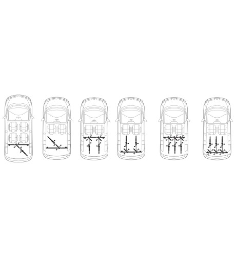 Portabici interno auto attacco sedili posteriori Genova 2 bici