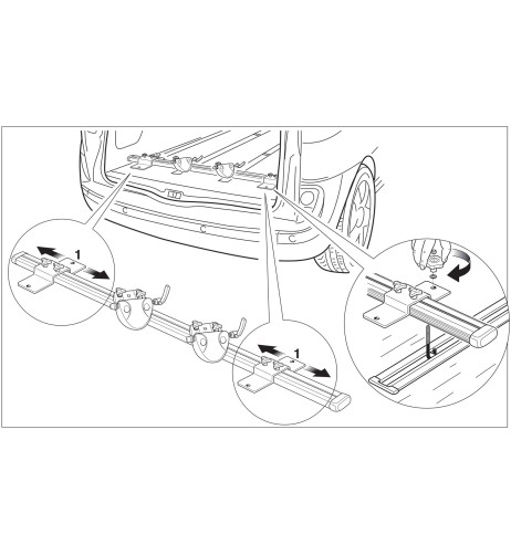 Portabici interno auto attacco sedili posteriori Genova 2 bici