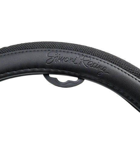 Coprivolante auto diametro 37 39cm Simoni Racing Fiat 500 Black Cotton