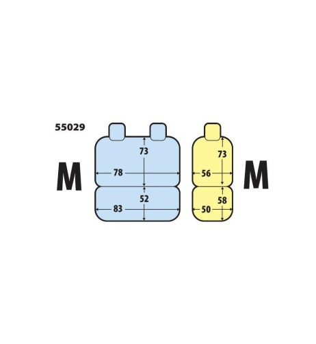 Set fodere semi custom per furgoni Grigio Guidatore M Panchina M