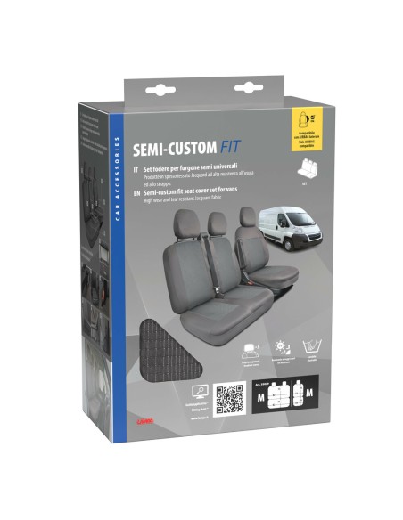 Set fodere semi custom per furgoni Grigio Guidatore M Panchina M