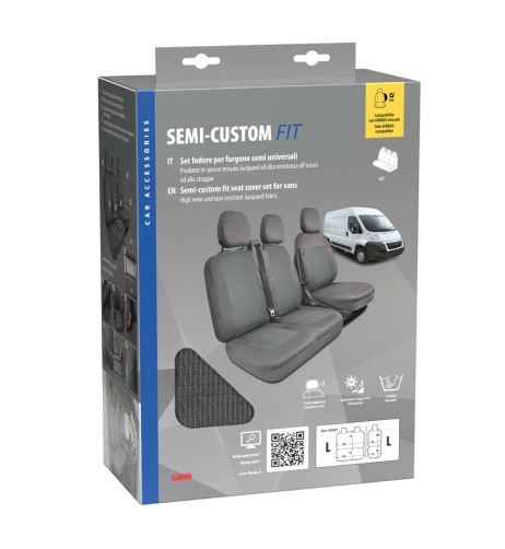 Set fodere semi custom per furgoni Grigio Guidatore L Panchina L