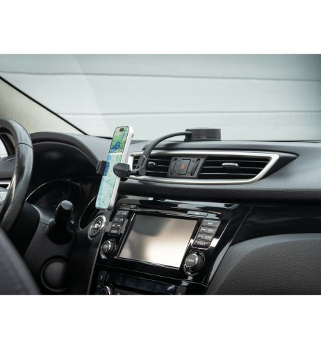 Porta telefono a clip con ventosa adesiva a basso profilo