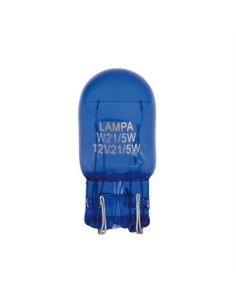 Coppia lampadine alogene Blu Xe 12V W21 5W W3x16q 2