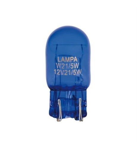 Coppia lampadine alogene Blu Xe 12V W21 5W W3x16q