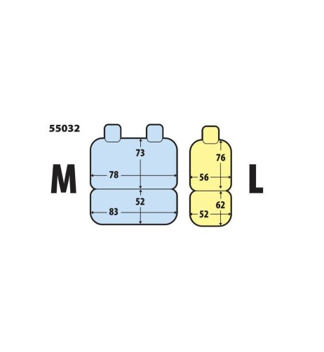 Set fodere semi custom per furgoni Grigio Guidatore L Panchina M