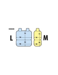 Set fodere semi custom per furgoni Grigio Guidatore M Panchina L 2