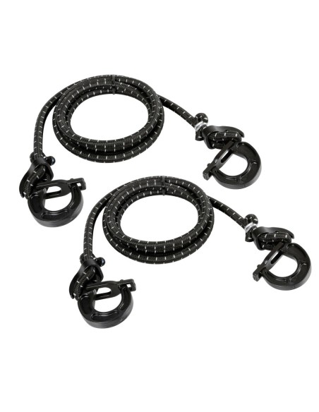 Coppia di corde elastiche regolabili 20 150cm con ganci di sicurezza