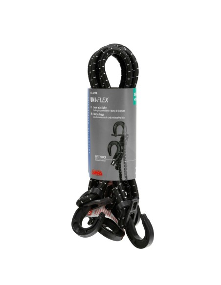 Coppia di corde elastiche regolabili 20 150cm con ganci di sicurezza