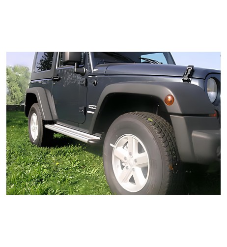Pedane laterali S50 stondate alluminio Jeep Wrangler 2 porte dal 2007 al 20