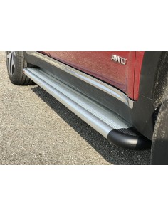 Pedane laterali S50 stondate alluminio Jeep Wrangler 4 porte dal 2007 al 20