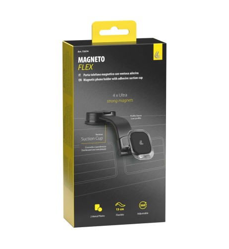 Porta telefono magnetico con ventosa adesiva a basso profilo