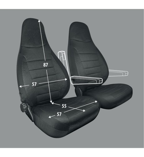 Coprisedili universali per camper con poggiatesta integrato Travel Entire