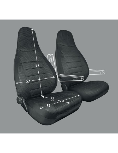 Coprisedili universali per camper con poggiatesta integrato Travel Entire