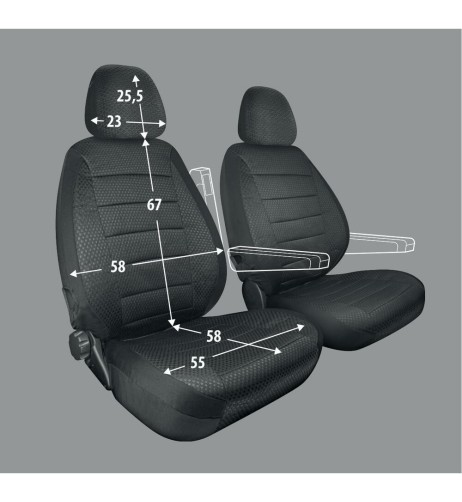 Coprisedili universali per camper Travel Easy Fit