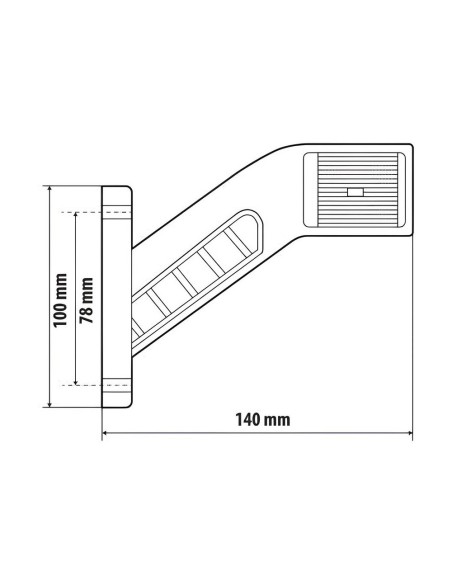 Luce ingombro 6 Led 12 24V omologata Alpha Flex 12 Destra