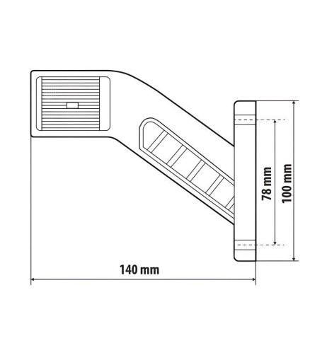 Luce ingombro 6 Led 12 24V omologata Alpha Flex 12 Sinistra