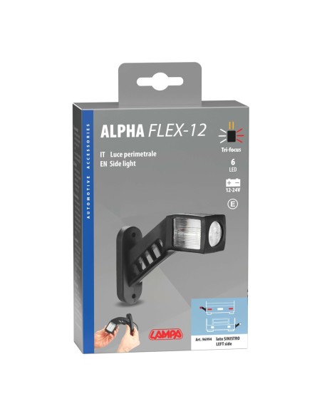 Luce ingombro 6 Led 12 24V omologata Alpha Flex 12 Sinistra