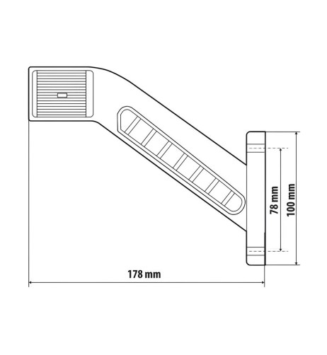 Luce ingombro 6 Led 12 24V omologata Alpha Flex 15 Sinistra