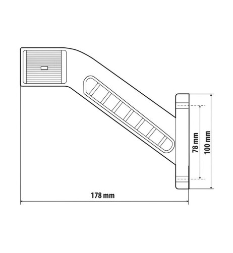 Luce ingombro 6 Led 12 24V omologata Alpha Flex 15 Sinistra