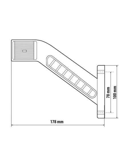 Luce ingombro 6 Led 12 24V omologata Alpha Flex 15 Sinistra