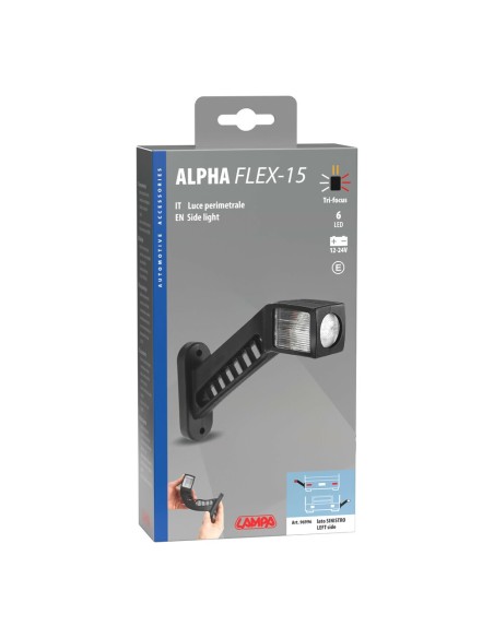 Luce ingombro 6 Led 12 24V omologata Alpha Flex 15 Sinistra
