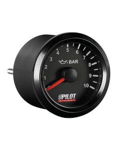 Indicatore 2 retroilluminato Pressione olio Black Analogue