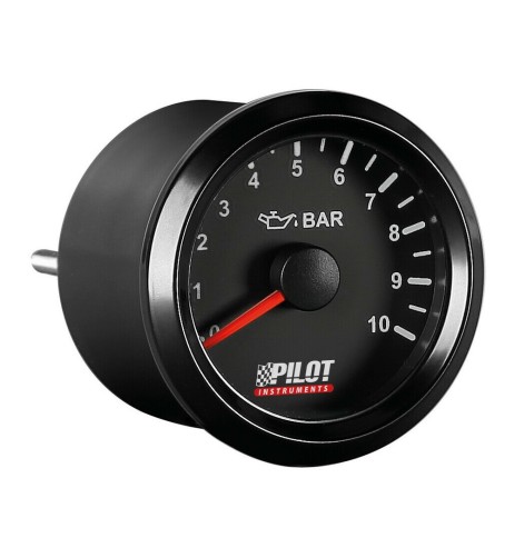 Indicatore 2 retroilluminato Pressione olio Black Analogue