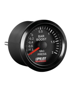 Indicatore 2 retroilluminato Pressione turbo Black Analogue