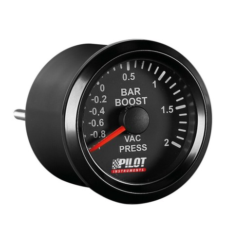 Indicatore 2 retroilluminato Pressione turbo Black Analogue