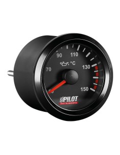 Indicatore 2 retroilluminato Temperatura olio Black Analogue