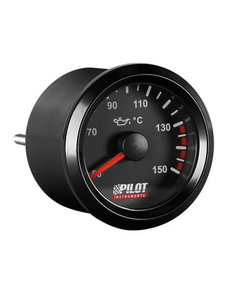 Indicatore 2 retroilluminato Temperatura olio Black Analogue