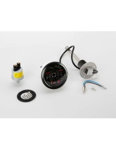 Indicatore 85mm retroilluminato Manometro 4 in 1 Black Analogue 2