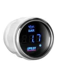 Indicatore 2'' retroilluminato Pressione Olio Black Digital