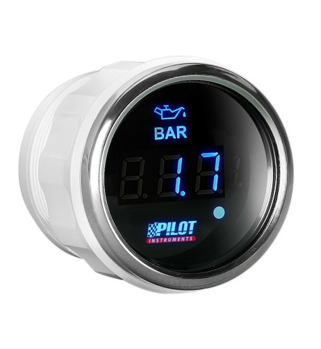 Indicatore 2 retroilluminato Pressione Olio Black Digital