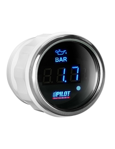 Indicatore 2'' retroilluminato Pressione Olio Black Digital