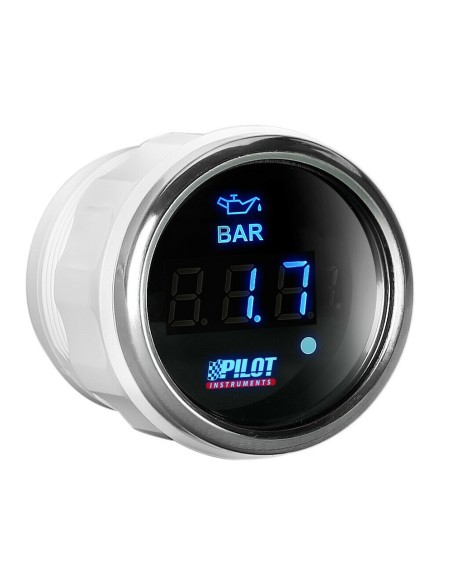 Indicatore 2 retroilluminato Pressione Olio Black Digital