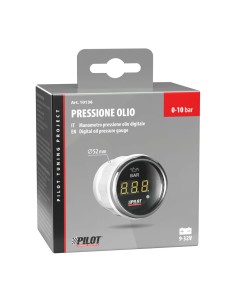 Indicatore 2'' retroilluminato Pressione Olio Black Digital 2